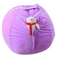 thumbnail image 3 of 100Fens Kids Stuffed Plush Toy Storage Bag Soft Pouch Stripe Fabric Chair, 3 of 5