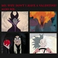 thumbnail image 2 of Men's Disney Villains Valentine's Day Meme EVIL Long Sleeve Shirt Black Medium, 2 of 4