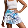 thumbnail image 3 of HELLHERO Turtle Decoration Polyester Spandex Fabric Tennis Skirt with 2 Side Pockets, Inner Pockets Built-in Shorts Athletic Skort for Pickleball Outing Golf, 3 of 9
