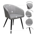 thumbnail image 3 of Set de Comedor Sibari 120 D203 Nogal + 4 Sillas Burgos S17 Plata Mundo In Muebles, 3 of 5