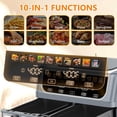 thumbnail image 3 of Casabay Dual Basket Air Fryer, 9.5 Qt Large Capacity Oven, 10-in-1 Functions, 1700W Touch Screen Dual Zone Temperature Control & Timer for Baking, Roasting, Reheating, Gray, 3 of 8