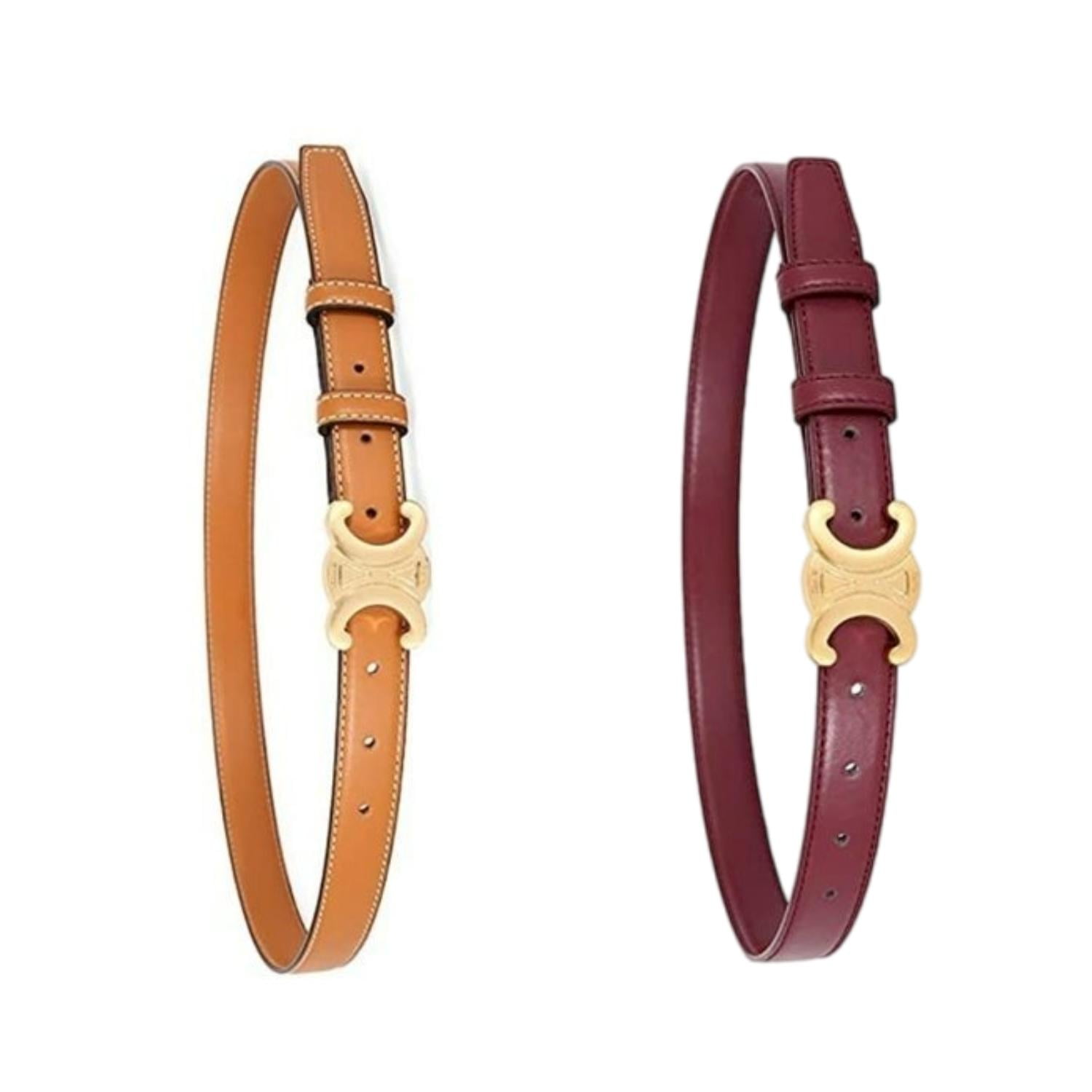 Women's 0.98 Inch Width Thin Leather Belt Fashion Designer Belts for Jeans  Pants Dresses with Gold BuckleCallanCity - Personalized Luxury GIFT,Phone  Accessories,Watch Accessories
