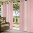 thumbnail image 5 of Outdoor Curtains for Patio Waterproof, Pink Beige Striped Windproof Pravicy Outside Porch Blackout Curtain, Modern Farmhouse Retro Lines Sun Blocking Grommets Curtains for Cabana Gazebo 54"x84", 5 of 9