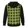 thumbnail image 3 of PNTUTB Men's Fashion Casual Adjustable Drawstring Hooded Long Sleeve Color Block Checkered Jacket, 3 of 5