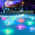 thumbnail image 4 of Luces para piscina, luces flotantes para piscina, luces flotantes para piscina IP65, lámpara de energía solar para estanque con luz esférica impermeable que cambia de color para piscina, spa, acuario, 4 of 5