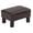 Coffee Brown, variant on 15" Faux Leather Seat Footstool Small Ottoman for Foot Rest, Square Ottoman for Living Room, Burgundy Red