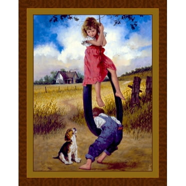 Just Hanging Around Panel Cotton Fabric