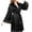 Black, variant on Naittoop Womens Lace Trim Satin Robes Bell Long Sleeve Sexy Nightgown Silky Kimono Bathrobe Nightwear 2026 Fall Fashion Clothes