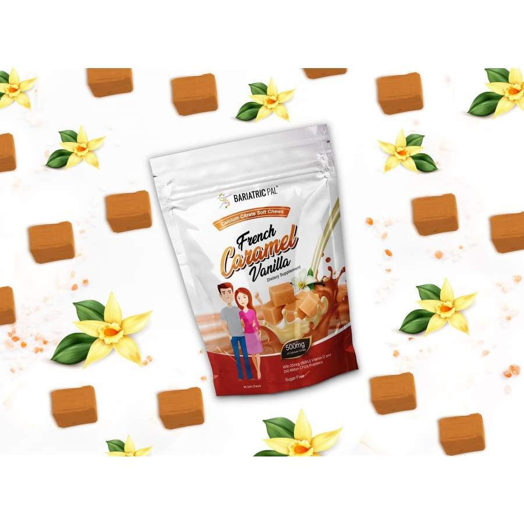 BariatricPal Sugar-Free Calcium Citrate Soft Chews 500mg with Probiotics - French Vanilla Caramel Size: 270ct