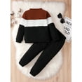 thumbnail image 4 of Mikrdoo Little Boys Clothes Winter OOTD Splice 6 Years Boys Long Sleeve 7 Years Boys Pants 2Pcs Outfits Black, 4 of 7