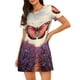 thumbnail image 1 of Fotbe Butterfly Over Lavender Bata de Dormir para Mujer con Estampado, Camisón de Algodón de Manga Corta, Ropa de Dormir Casual, 1 of 6