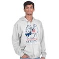 thumbnail image 4 of Popeye Patriotic American Flag Strong Zip Up Hoodie Men's Women's Brisco Brands M, 4 of 5