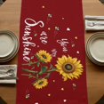 thumbnail image 5 of Table Runners 70 Inches Long Dress Scarves, Red Sunshine Sunflower Farmhouse Coffee/Dining/Kitchen Table Decor, Holiday Table Runner, Pastoral Bees Farmhouse Floral 13x70 Inch, 5 of 9