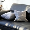 thumbnail image 2 of Fall Dark Gray Velvet Throw Pillow Covers 18x18 Inch Set of 2 Decorative Square Pillowcase Soft Solid Cushion Case for Couch Sofa Bedroom Livingroom Decor, 2 of 8