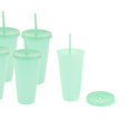 thumbnail image 3 of Copas de cambio de color Tumblers con tapas y - 5 paquetes de plástico reutilizable tumblers de agua fría tazas de para adultos ni Verde Macarena taza de café, 3 of 8