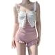 thumbnail image 5 of Greeniant Clásico para viajeros Vestido elástico de una pieza con elasticidad Modificar cintura Diseño clásico Conveniente Seguro Sin mangas Traje de baño Rosa, 1 L, 5 of 6