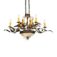 thumbnail image 2 of Meyda Tiffany 230421 Long Greenbriar Oak 13 Light 20" Wide Taper Candle Style Chandelier -, 2 of 2