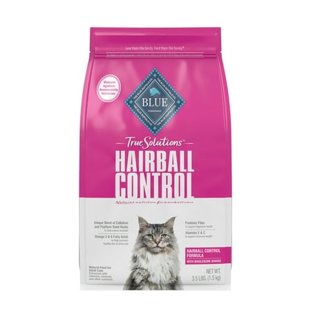 UPC: 0840243142187 | Blue Buffalo True Solutions Hairball Control Chicken Dry Cat Food for Adult Cats Whole Grain 3.5 lb. Bag