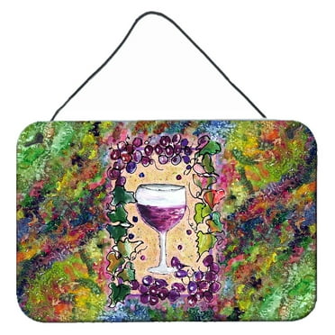 Carolines Treasures 8616DS812 Wine Wall or Door Hanging Prints 8HX12W multicolor