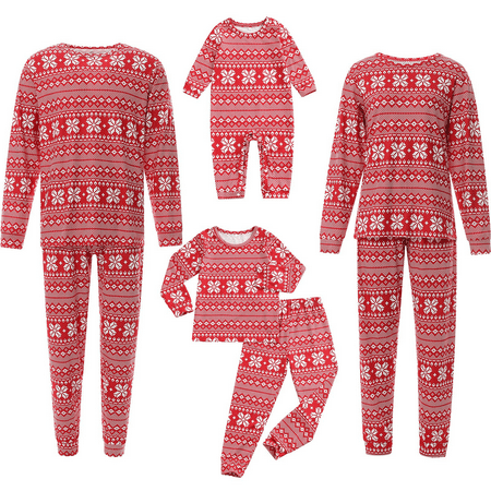

Shuttle tree Family Christmas Pjs Matching Sets Men Women Child Matching Pjs Set Snowflake Holiday Xmas Nightwear Sleepwear