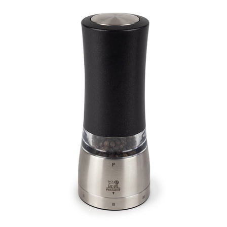 Peugeot Daman Electric Pepper Mill, Iridescent Black, 7 Inch