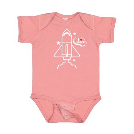 

Inktastic Rocket Ship I Love Space Gift Baby Boy or Baby Girl Bodysuit