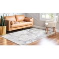 thumbnail image 4 of Unique Loom Positano Coral Lobsters Rug 4' x 6' Rectangle Light Gray/Beige, 4 of 10