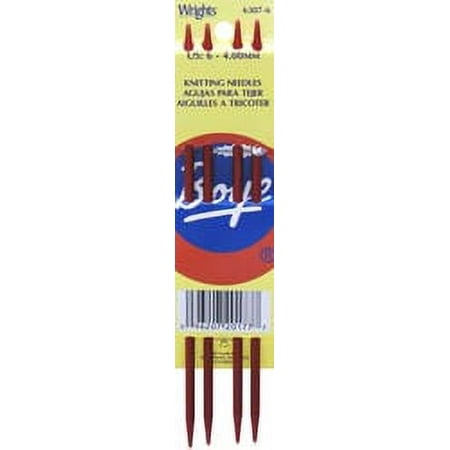 "Double Point Aluminum Knitting Needles 7""-Size 6/4mm"