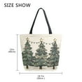 thumbnail image 5 of FORMRS Womens Canvas Tote Bag with Zipper Inner Pocket Shoulder Handbag, Christmas Stars, 5 of 7
