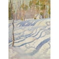thumbnail image 2 of Pekka Halonen 14x18 Black Ornate Wood Framed Double Matted Museum Art Print Titled - Sunlit Winter Lanscape (1911), 2 of 5