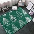 Christmas Trees Bathroom Rugs Non Slip Washable, 60x39in Water