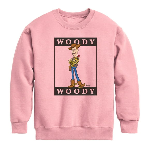 Toy Story 4 - Type Block Woody - Toddler & Youth Crewneck Fleece Sweatshirt