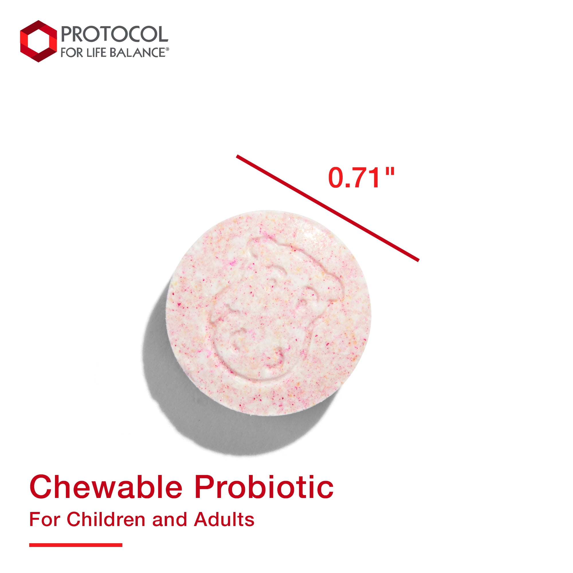 Protocol For Life Balance - Chewable Probiotic (For Adults and Children) - Supports Healthy Immune/Digestive System Function, Weight Loss, and Upset Stomach - Sweetened with Xylitol - 90 Chewables