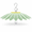 Lightgreen-10.5'' / 1PCS, variant on 10.5 Inch Hummingbird Feeder Shade Dome Cover Rain Guard Weather For Bird Umbrella House Outdoor Squirrel Flower Design(light Green)