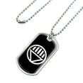 thumbnail image 2 of Green Lantern Blackest Night Black Lantern Logo Military Dog Tag Pendant Necklace with Chain, 2 of 5