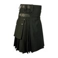 thumbnail image 4 of Scottish Designer Men 's Black Utility Kilt (Belly Button Measurements 36), 4 of 4