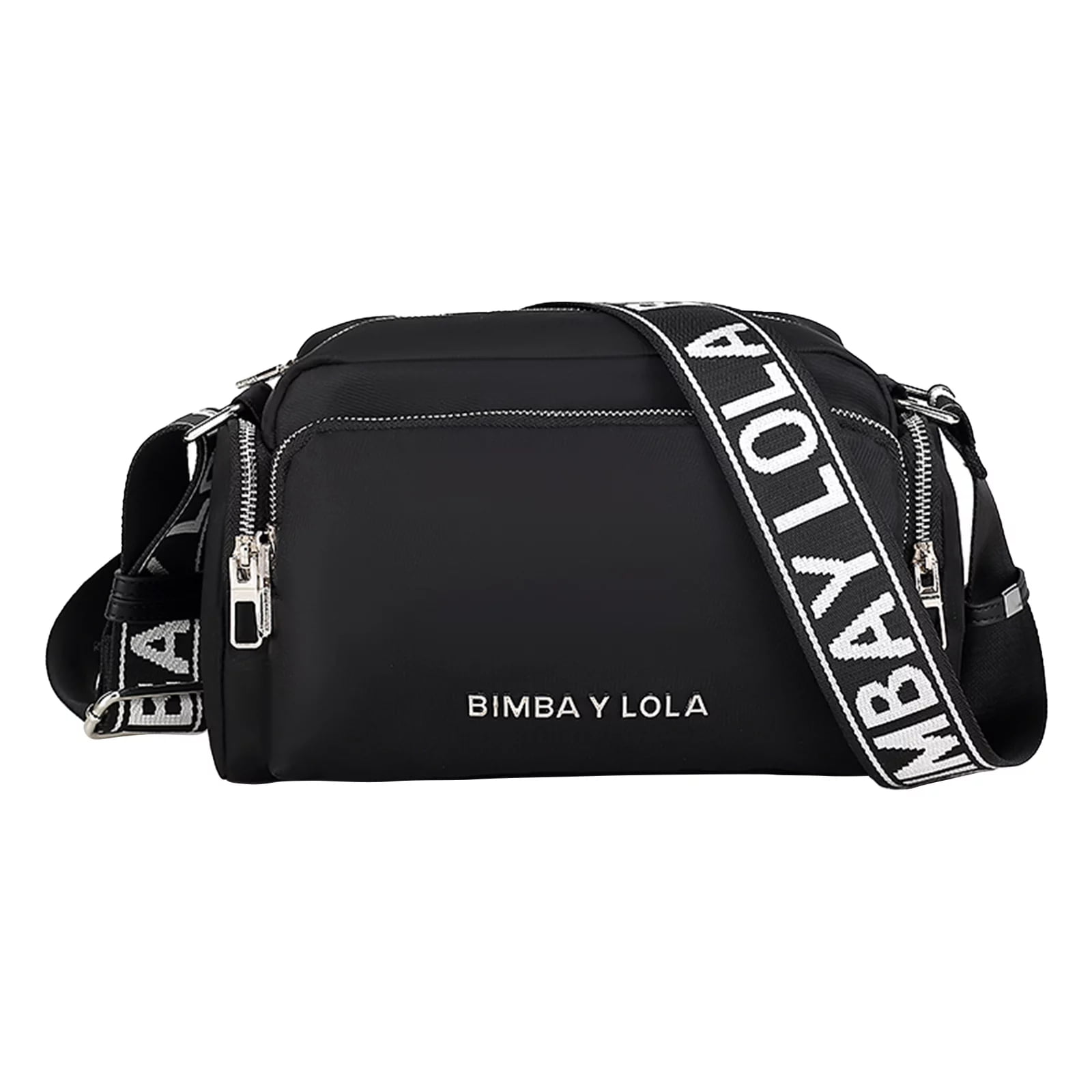 Reduced??Ladies Shoulder Bag Bimba Y LOLA Crossbody Single Shoulder Bag Black&amp;amp;White