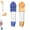 Blue+Orange, variant on CoreLiving Water Bottle Spout Conversion Cap with Straw, Reusable Universal Soda Can Lids, Leak-Proof Liquid Topper Adapter for Standard Beverages, 1 Piece