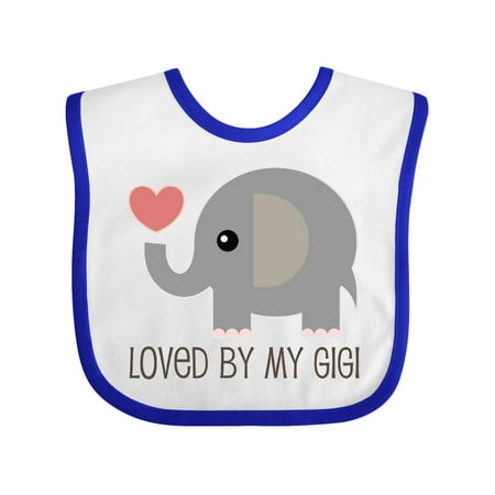 

Inktastic Loved by My Gigi Grandma Gift Baby Boy or Baby Girl Bib