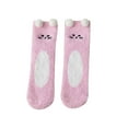 thumbnail image 3 of Dyfzdhu Women Tube Socks Three-Dimensional Cartoon Cute Bear Coral Home Floor Socks Half Sleep Socks, 3 of 5