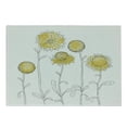 thumbnail image 1 of Yellow Flower Cutting Board, Hand Drawn Style Sunflowers on Twigs Petals Growth Botany Summertime, Decorative Tempered Glass Cutting and Serving Board, Small Size, Pale Yellow Black, by Ambesonne, 1 of 1