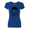 thumbnail image 2 of Internet is a Breeding Ground David Schitt's TV Quote Pop Culture Womens Slim Fit Junior Tee, Royal, X-Large, 2 of 3