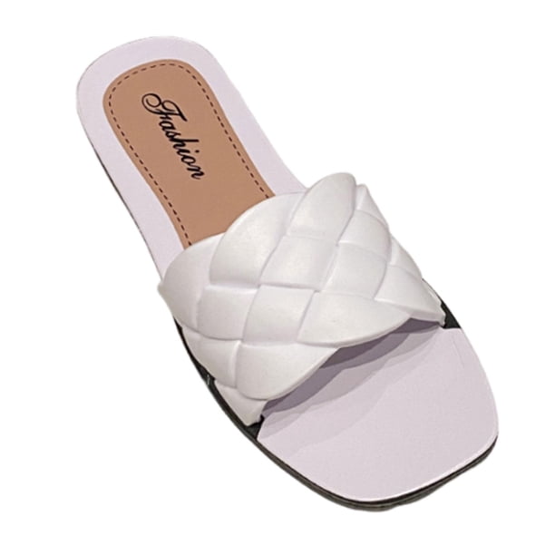 Sandalias deslizantes para mujer, zapatillas de cuero suave, calzado de verano para interiores y exteriores, sandalias planas para ir de compras, 38 39