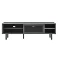 thumbnail image 5 of Media TV Stand Console Table, Dark Grey Gray, Wood, Metal, Industrial Living Room Lounge Cafe Lobby Hospitality Restaurant, Modern Contemporary HB34574, 5 of 10