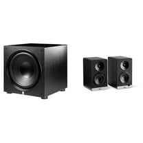 Elac DCB41-BK - Debut ConneX 4.5" Powered Speakers - Black, Pair and Elac PS500-BK - Varro Premium 15" 500 Watt Powered Subwoofer with Auto-EQ