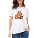 thumbnail image 2 of Playera Blanca Camiseta Unisex Estampada Capibara Coffee, 2 of 4