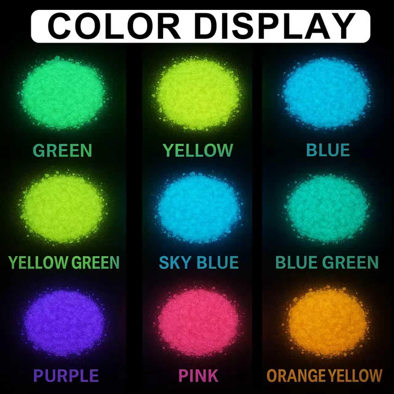 GOODTAKE Glow in The Dark Powder, 9 Colors Glow Powder Set - Glow In The Dark Pigment Powders for Slime, Resins, Glue, Paints Or Nail Self Glowing Dye for DIY (9 Colors)