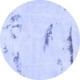 thumbnail image 1 of Ahgly Company Machine Washable Indoor Round Abstract Blue Modern Area Rugs, 6' Round, 1 of 4