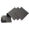 thumbnail image 3 of Heat Resistant Placemats Square Furniture Coasters Pu Leather 3in x 3in x 0.18in Table Protection 6Pcs, 3 of 4