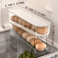 thumbnail image 2 of Slide Type Automatic Egg Roller Carton for Refrigerator Door Kitchen Countertop Storage Organizer Holder, 2 of 5